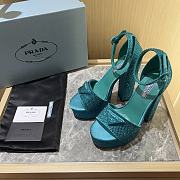Prada Satin blue crystals heels 135 mm  - 1