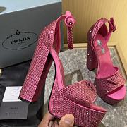 Prada Satin pink crystals heels 135 mm  - 6