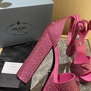 Prada Satin pink crystals heels 135 mm  - 5