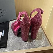 Prada Satin pink crystals heels 135 mm  - 4