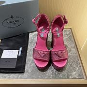 Prada Satin pink crystals heels 135 mm  - 2