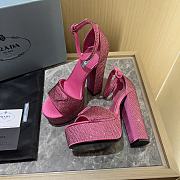 Prada Satin pink crystals heels 135 mm  - 3