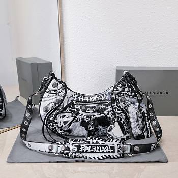 Balenciaga Le Cagole graffiti shoulder bag