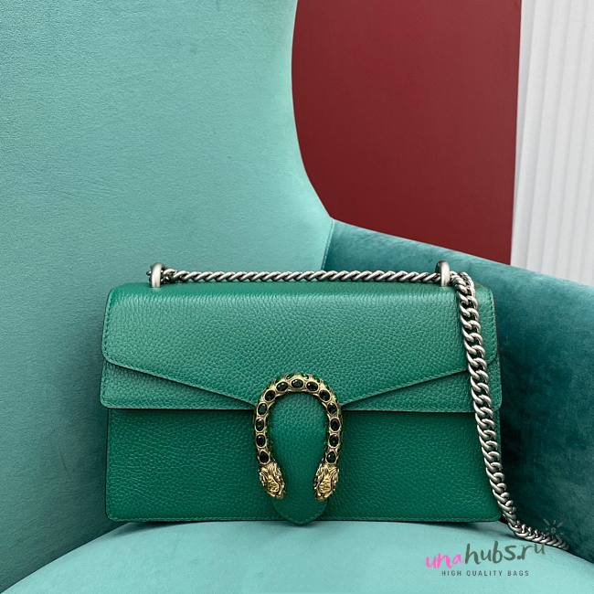 Gucci medium dionysus green leather bag  - 1