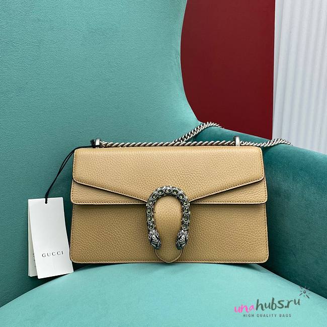 Gucci medium dionysus beige leather bag - 1