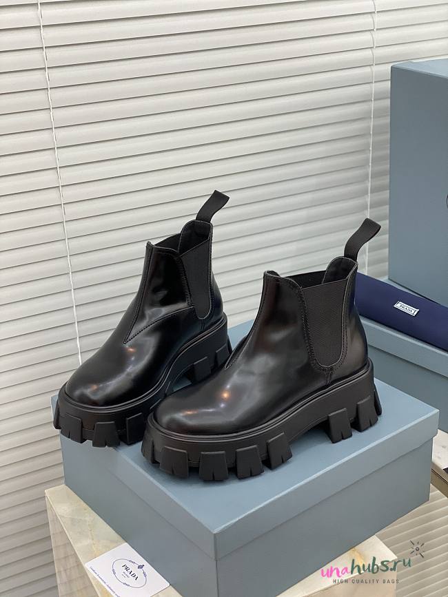 Prada brushed leather Chelsea boots - 1