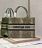 Dior Medium Book Tote Green Embroidery 36 Bag - 1