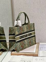 Dior Medium Book Tote Green Embroidery 36 Bag - 6