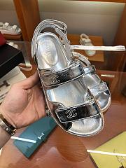 Chanel silver sandals - 3