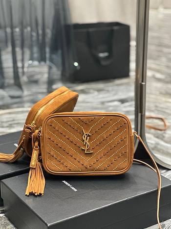 YSL Lou suede camera bag