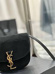 YSL Kaia small suede brown leather bag   - 2