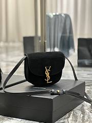 YSL Kaia small suede brown leather bag   - 4