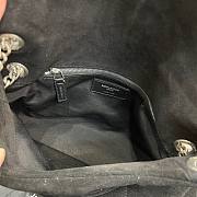 YSL Black Puffer Black Suede Leather Medium Bag  - 6