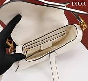 Dior Saddle white grained calfskin with strap bag  - 6