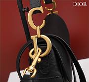 Dior Saddle black grained calfskin with strap bag - 3