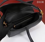 Dior Saddle black grained calfskin with strap bag - 2