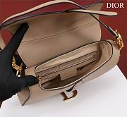 Dior Saddle beige grained calfskin with strap bag - 3