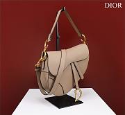 Dior Saddle beige grained calfskin with strap bag - 2