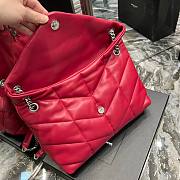 YSL Black Puffer Red Leather Large Bag - 6