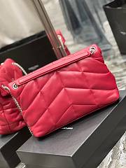 YSL Black Puffer Red Leather Large Bag - 4