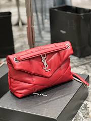 YSL Black Puffer Red Leather Medium Bag - 6