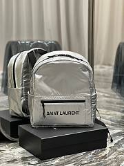 YSL Nylon silver backpack bag - 1