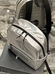 YSL Nylon silver backpack bag - 2