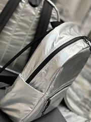 YSL Nylon silver backpack bag - 4