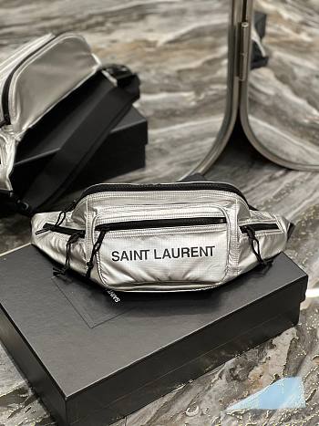 YSL Silver Nylon Bag 