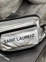 YSL Silver Nylon Bag  - 4