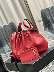 YSL Paris VII Hobo Red Leather Bag  - 6