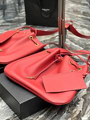 YSL Paris VII Hobo Red Leather Bag  - 2