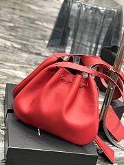 YSL Paris VII Hobo Red Leather Bag  - 3