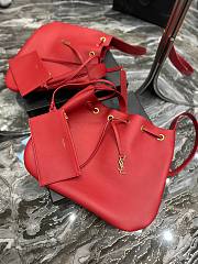 YSL Paris VII Hobo Red Leather Bag  - 4