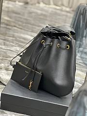 YSL Paris VII Hobo Black Leather Bag - 5