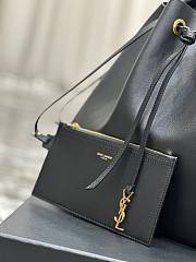 YSL Paris VII Hobo Black Leather Bag - 4