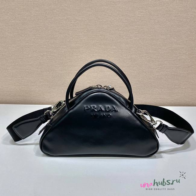 Prada Triangle Black Leather Bag - 1