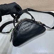 Prada Triangle Black Leather Bag - 3