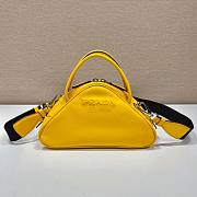 Prada Triangle Yellow Leather Bag - 1