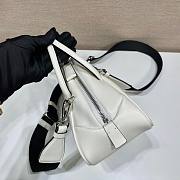 Prada Triangle White Leather Bag - 3