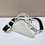 Prada Triangle White Leather Bag - 6