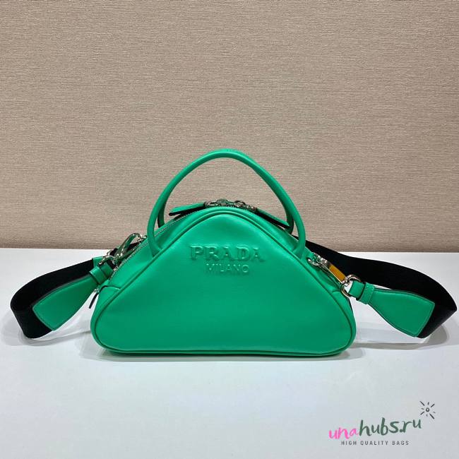 Prada Triangle Green Leather Bag - 1