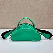 Prada Triangle Green Leather Bag - 1