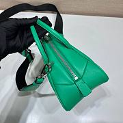 Prada Triangle Green Leather Bag - 4