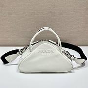 Prada Triangle White Leather Bag - 1