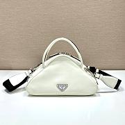 Prada Triangle White Leather Bag - 2