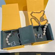 Fendi pearl silver necklace + bracelet ( set) - 1