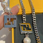 Fendi pearl silver necklace + bracelet ( set) - 5