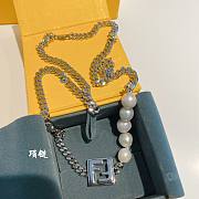 Fendi pearl silver necklace + bracelet ( set) - 4