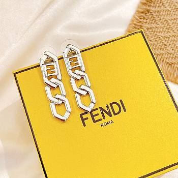 Fendi silver earings 